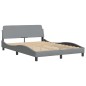 vidaXL Estructura de cama con cabecero de tela gris claro 140x200 cm vidaXL Estructura de cama con cabecero de tela gris claro 140x200 cm