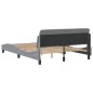 vidaXL Estructura de cama con cabecero de tela gris claro 140x200 cm vidaXL Estructura de cama con cabecero de tela gris claro 140x200 cm