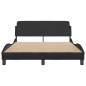vidaXL Estructura de cama con cabecero cuero sintético negro 120x200cm vidaXL Estructura de cama con cabecero cuero sintético negro 120x200cm