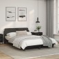 vidaXL Estructura de cama con cabecero cuero sintético negro 140x200cm
