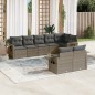 vidaXL Set de sofás de jardín 8 pzas y cojines ratán sintético gris vidaXL Set de sofás de jardín 8 pzas y cojines ratán sintético gris