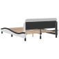 vidaXL Estructura cama cabecero cuero sintético blanco negro 120x200cm vidaXL Estructura cama cabecero cuero sintético blanco negro 120x200cm