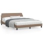 vidaXL Estructura de cama cabecero cuero sintético capuchino 160x200cm