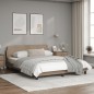 vidaXL Estructura de cama cabecero cuero sintético capuchino 160x200cm