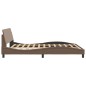vidaXL Estructura de cama cabecero cuero sintético capuchino 160x200cm
