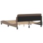 vidaXL Estructura de cama cabecero cuero sintético capuchino 160x200cm