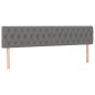 vidaXL Cama box spring colchón y luces LED tela gris claro 200x200 cm