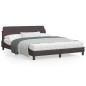 vidaXL Estructura de cama con cabecero de tela marrón 160x200 cm vidaXL Estructura de cama con cabecero de tela marrón 160x200 cm