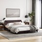 vidaXL Estructura de cama con cabecero de tela marrón 160x200 cm vidaXL Estructura de cama con cabecero de tela marrón 160x200 cm