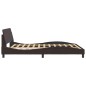 vidaXL Estructura de cama con cabecero de tela marrón 160x200 cm vidaXL Estructura de cama con cabecero de tela marrón 160x200 cm