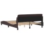 vidaXL Estructura de cama con cabecero de tela marrón 160x200 cm vidaXL Estructura de cama con cabecero de tela marrón 160x200 cm