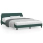 vidaXL Estructura cama con cabecero terciopelo verde oscuro 160x200 cm