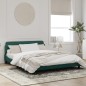 vidaXL Estructura cama con cabecero terciopelo verde oscuro 160x200 cm