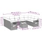 vidaXL Set de sofás de jardín 10 pzas cojines ratán sintético negro vidaXL Set de sofás de jardín 10 pzas cojines ratán sintético negro