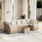 vidaXL Juego de sofás de jardín con cojines beige 8 pzas ratán PE vidaXL Juego de sofás de jardín con cojines beige 8 pzas ratán PE