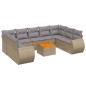 vidaXL Juego de sofás jardín con cojines beige 10 pzas ratán sintético vidaXL Juego de sofás jardín con cojines beige 10 pzas ratán sintético