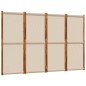 vidaXL Biombo divisor de 4 paneles gris taupe 280x180 cm vidaXL Biombo divisor de 4 paneles gris taupe 280x180 cm