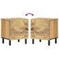 vidaXL Mesitas de noche 2 uds madera maciza de mango 40x33x46 cm vidaXL Mesitas de noche 2 uds madera maciza de mango 40x33x46 cm