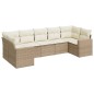 vidaXL Set sofás de jardín 7 piezas y cojines ratán sintético beige vidaXL Set sofás de jardín 7 piezas y cojines ratán sintético beige