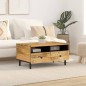 vidaXL Mesa de centro de madera maciza mango 80x54x40 cm vidaXL Mesa de centro de madera maciza mango 80x54x40 cm