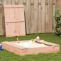 vidaXL Arenero con tapa madera maciza Douglas 111x111x19,5 cm vidaXL Arenero con tapa madera maciza Douglas 111x111x19,5 cm