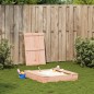 vidaXL Arenero con tapa madera maciza Douglas 111x111x19,5 cm vidaXL Arenero con tapa madera maciza Douglas 111x111x19,5 cm