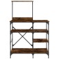 vidaXL Estantería de cocina madera ingeniería metal roble 90x40x132 cm vidaXL Estantería de cocina madera ingeniería metal roble 90x40x132 cm