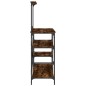 vidaXL Estantería de cocina madera ingeniería metal roble 90x40x132 cm vidaXL Estantería de cocina madera ingeniería metal roble 90x40x132 cm