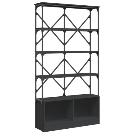 vidaXL Estantería madera de ingeniería y metal negro 100x26x180 cm