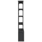 vidaXL Estantería madera de ingeniería y metal negro 100x26x180 cm vidaXL Estantería madera de ingeniería y metal negro 100x26x180 cm