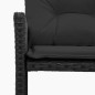 vidaXL Sofá de jardín en forma de L con mesa y cojines ratán PE negro vidaXL Sofá de jardín en forma de L con mesa y cojines ratán PE negro