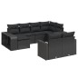 vidaXL Set de sofás de jardín 10 pzas cojines ratán sintético negro vidaXL Set de sofás de jardín 10 pzas cojines ratán sintético negro