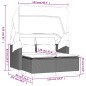vidaXL Sofá jardín 2 plazas con capota y taburetes ratán PE gris claro vidaXL Sofá jardín 2 plazas con capota y taburetes ratán PE gris claro