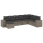 vidaXL Set de sofás de jardín 8 pzas y cojines ratán sintético gris vidaXL Set de sofás de jardín 8 pzas y cojines ratán sintético gris