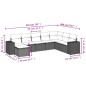 vidaXL Set de sofás de jardín 8 pzas y cojines ratán sintético gris vidaXL Set de sofás de jardín 8 pzas y cojines ratán sintético gris