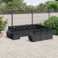 vidaXL Set de sofás de jardín 11 pzas y cojines ratán sintético negro vidaXL Set de sofás de jardín 11 pzas y cojines ratán sintético negro