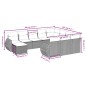 vidaXL Set de sofás de jardín 11 pzas y cojines ratán sintético negro vidaXL Set de sofás de jardín 11 pzas y cojines ratán sintético negro