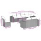 vidaXL Set de sofás de jardín 8 piezas y cojines ratán sintético negro vidaXL Set de sofás de jardín 8 piezas y cojines ratán sintético negro