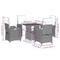 vidaXL Set comedor de jardín 5 pzas con cojines ratán sintético beige vidaXL Set comedor de jardín 5 pzas con cojines ratán sintético beige