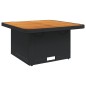 vidaXL Set comedor de jardín 3 pzas con cojines ratán sintético negro