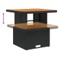 vidaXL Set comedor de jardín 3 pzas con cojines ratán sintético negro
