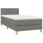 vidaXL Cama box spring colchón y luces LED tela gris oscuro 80x200 cm vidaXL Cama box spring colchón y luces LED tela gris oscuro 80x200 cm