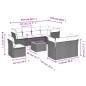 vidaXL Set de sofás de jardín 9 pzas con cojines ratán sintético beige vidaXL Set de sofás de jardín 9 pzas con cojines ratán sintético beige