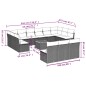 vidaXL Set sofás de jardín 14 pzas con cojines ratán sintético negro vidaXL Set sofás de jardín 14 pzas con cojines ratán sintético negro