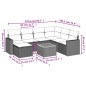 vidaXL Set de sofás de jardín 8 piezas y cojines ratán sintético negro vidaXL Set de sofás de jardín 8 piezas y cojines ratán sintético negro