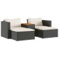 vidaXL Set sofás jardín y cojines 5 pzas ratán sintético acacia negro vidaXL Set sofás jardín y cojines 5 pzas ratán sintético acacia negro