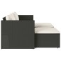 vidaXL Set sofás jardín y cojines 5 pzas ratán sintético acacia negro vidaXL Set sofás jardín y cojines 5 pzas ratán sintético acacia negro