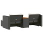 vidaXL Set sofás jardín y cojines 5 pzas ratán sintético acacia negro vidaXL Set sofás jardín y cojines 5 pzas ratán sintético acacia negro