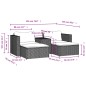 vidaXL Set sofás jardín y cojines 5 pzas ratán sintético acacia negro vidaXL Set sofás jardín y cojines 5 pzas ratán sintético acacia negro