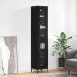 vidaXL Aparador de madera contrachapada negro 34,5x34x180 cm vidaXL Aparador de madera contrachapada negro 34,5x34x180 cm